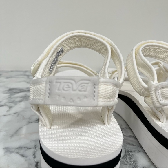 NWOT Teva Women's Mesh Flatform Velcro Platform Sandals in White Size 11 - Picture 6 of 16